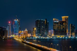 Hong Kong street scene at night