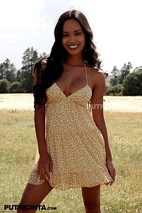 Putri Cinta poses under the sun, wearing nothing but the confidence
