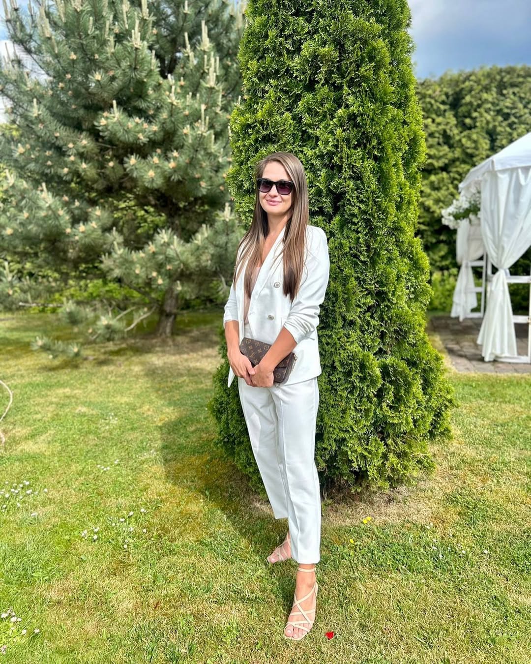 Karolina alluring in white lingerie